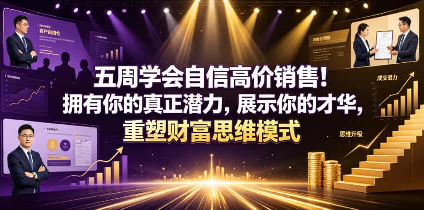 五周学会自信高价销售!拥有你的真正潜力,展示你的才华,重塑财富思维模式【原创双语字幕】