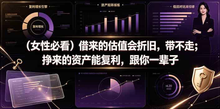 付费文章:(女性必看)借来的估值会折旧,带不走;挣来的资产能复利,跟你一辈子