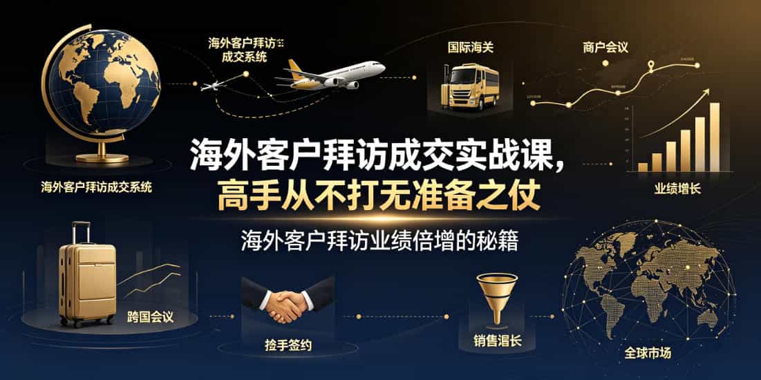 海外客户拜访成交实战课,高手从不打无准备之仗,海外客户拜访业绩倍增的秘籍