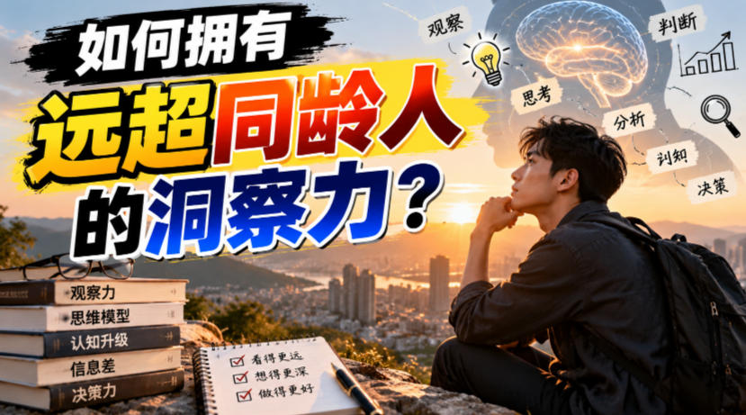 付费文章:如何拥有远超同龄人的洞察力?