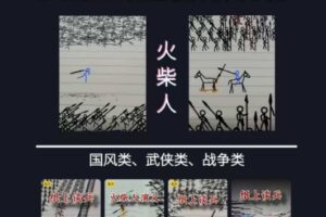 火柴人短视频-纸上谈兵，独一无二的视频展示风格，国风，战争动画，短视频差异化新赛道