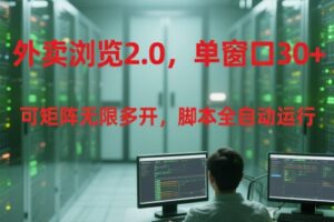 外卖浏览2.0，单窗口30+可矩阵无限多开，脚本全自动运行【揭秘】