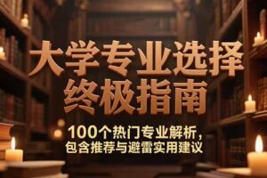 （15261期）付费文：大学专业选择终极指南,100个热门专业解析,包含推荐与避雷实用建议