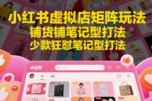 小红书虚拟店矩阵玩法，铺货铺笔记型打法，少款狂怼笔记型打法（更新）