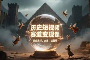 （15386期）历史短视频赛道变现课，百集素材库应用，文案剪辑技巧，账号运营全案