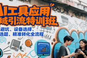 AI工具应用私域引流特训班，规则避坑、设备选择、爆款选题、精准转化全流程