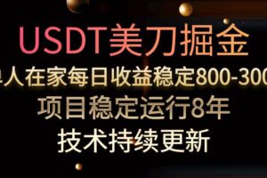 （15527期）USDT美刀掘金，单人每日收益800-3000，稳定运行8年