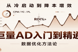巨量AD入门到精通，含工具、设置、定向、优化等广告投放全流程
