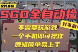 （15679期）CSGO自动捡漏项目，最新玩法，不用挂机不用玩游戏，一个手机即可操作。…