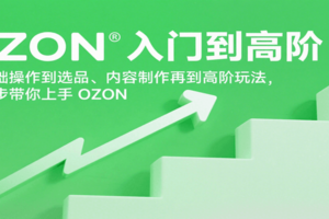 OZON入门到高阶，从基础操作到选品、内容制作再到高阶玩法，一步步带你上手OZON
