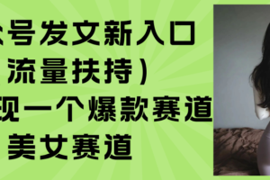 （15781期）公众号发文新入口（流量扶持），又发现一个爆款赛道：美女赛道
