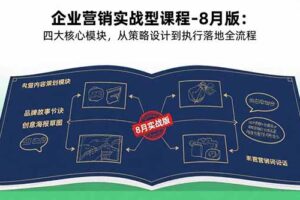 （15823期）企业营销实战型课程-8月版：四大核心模块，从策略设计到执行落地全流程