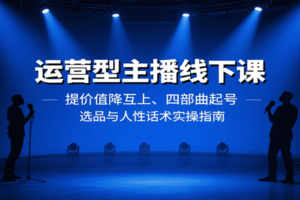 运营型主播线下课：提价值降互上、四部曲起号、选品与人性话术实操指南