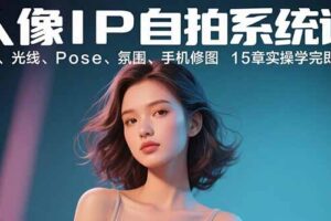 （15920期）人像IP自拍系统课：构图、光线、Pose、氛围、手机修图 15章实操学完即出片
