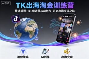 TK出海淘金训练营，助你快速掌握TikTok运营与AI创作，开启出海变现之路