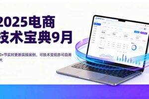 （16010期）2025电商技术宝典9月：200+节实时更新实操案例，可技术变现亦可自用放大