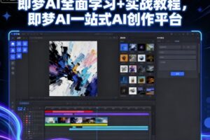 即梦AI全面学习+实战教程，即梦AI一站式AI创作平台