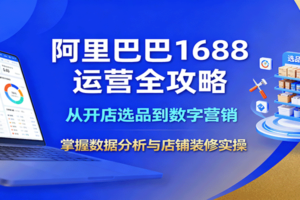 阿里巴巴1688运营全攻略：从开店选品到数字营销，掌握数据分析与店铺装修实操