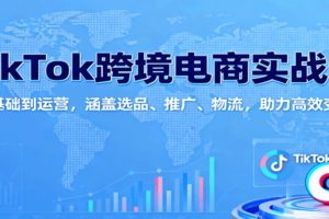 TikTok跨境电商实战课：从基础到运营，涵盖选品、推广、物流，助力高效变现