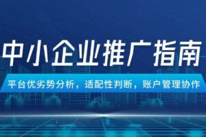 中小企业竞价推广指南，平台优劣势分析，适配性判断，账户管理协作