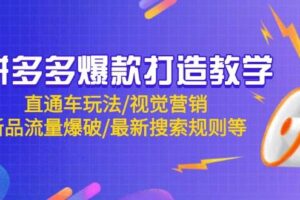 拼多多爆款打造教学：直通车玩法/视觉营销/新品流量爆破/最新搜索规则等