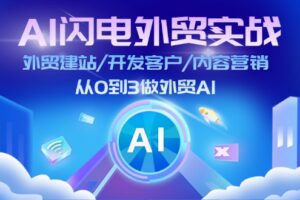 AI闪电做外贸实战：外贸建站/开发客户/内容营销/从0到3做外贸AI（更新）