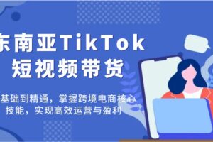 东南亚TikTok短视频带货，零基础到精通，掌握跨境电商核心技能，实现高效运营与盈利