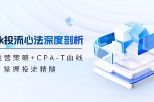 TikTok投流矩阵系统运营课程：市场运营策略+CPA-T曲线，掌握投流精髓（更新）