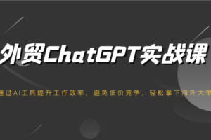外贸ChatGPT实战课，通过AI工具提升工作效率，避免低价竞争，轻松拿下海外大单！