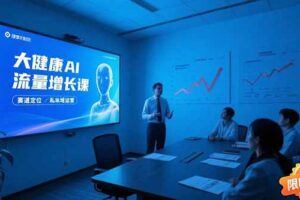 （15396期）大健康AI流量增长课8.0，赛道定位方法论，AI数字人内容生产，私域转化运营
