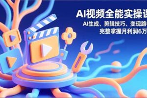 （16731期）AI视频全能实操课，AI生成、剪辑技巧、变现路径，完整掌握月利润6万+