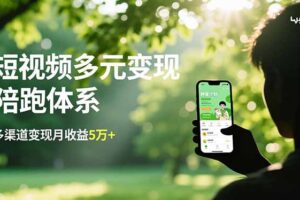 （16706期）短视频多元变现陪跑体系，带货运营+种草计划+广告分成，多渠道变现月收益5万+