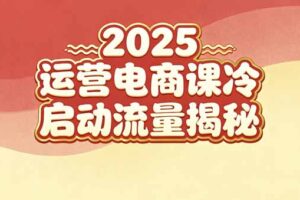 （16699期）2025小红书运营电商课：新手实战＋冷启动＋流量揭秘