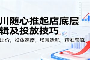 千川随心推起店底层逻辑及投放技巧，新号出价，投放速度，场景适配，精准获流