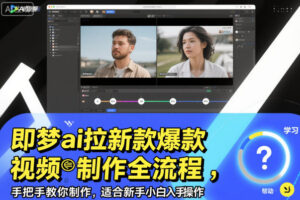 即梦ai拉新爆款视频制作全流程，手把手教你制作，适合新手小白入手操作