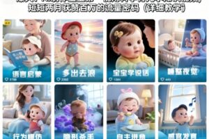 爆火！AI制作宝宝第一视角科学育儿小知识视频，短短两月获赞百万的流量密码（详细教学）