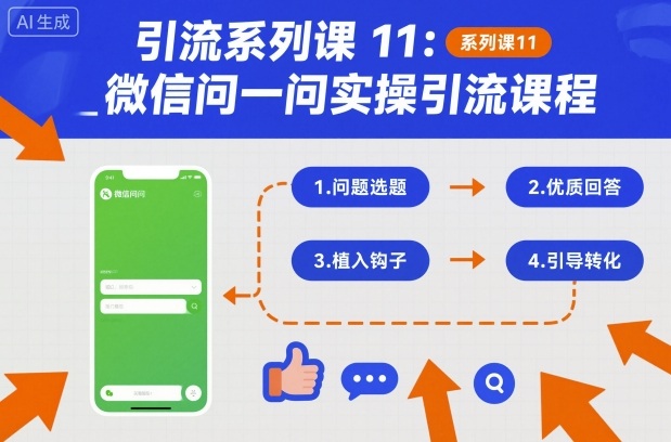 引流系列课11：微信问一问实操引流课程