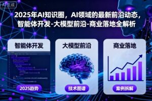 2025年AI知识圈，AI领域的最新前沿动态，智能体开发-大模型前沿-商业落地全解析（更新）