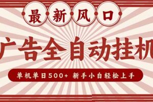 （16847期）2025最新风口 广告全自动挂机 单机单机单日500+ 矩阵放大 电脑越多收益越大。新手小白轻松上手