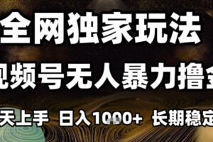 年底最新独家视频号无人直播撸礼物，小白也能轻松日入1k+，长期稳定，可批量复制【揭秘】