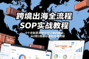 跨境出海全流程全盘托出SOP实战教程，9个月斩获海外千万订单的路径，从0到1搭建标准化出海流程