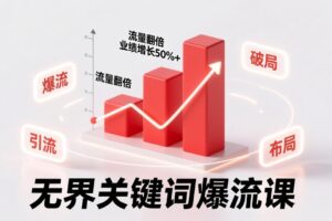 （17063期）无界关键词爆流课，破局布局逻辑、阶段精准引流，实现流量翻倍，店铺业绩增长50%+。