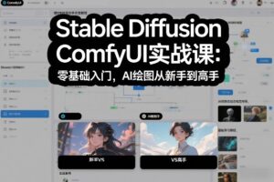 Stable Diffusion ComfyUI实战课：零基础入门，AI绘图从新手到高手