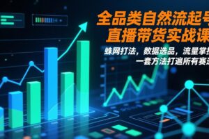 （17123期）全品类自然流起号直播带货实战课：蛛网打法，数据选品，流量掌控，一套方法打遍所有赛道