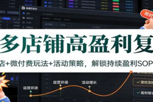 多多店铺高盈利复盘：暴力起店+微付费玩法+活动策略，解锁持续盈利SOP（更新）