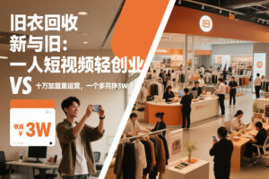 旧衣回收“新”与“旧”：一人短视频轻创业，VS十万加盟重运营，一个多月挣3W【揭秘】