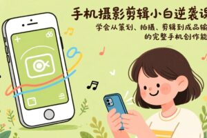 （17239期）手机摄影剪辑小白逆袭课：学会从策划、拍摄、剪辑到成品输出的完整手机创作能力