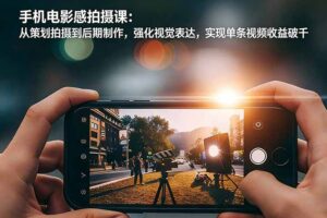 （17273期）手机电影感拍摄课：从策划拍摄到后期制作，强化视觉表达，实现单条视频收益破千