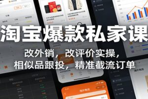 淘宝爆款私家课：改外销，改评价实操，相似品跟投，精准截流订单