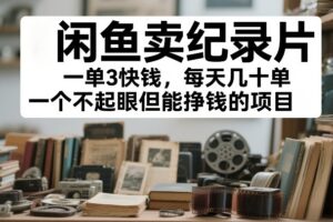 闲鱼卖纪录片，一单3快钱，每天几十单，一个不起眼但能挣钱的项目【揭秘】